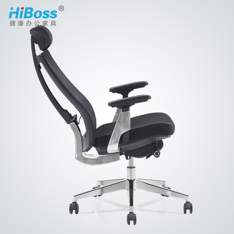 HiBoss 网布办公椅老板椅工程学椅子电脑椅家用老板转椅