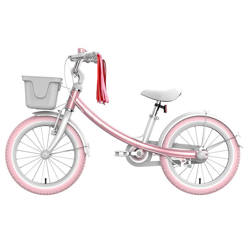 ninebot儿童自行车 14寸女款儿童单车 女款 纳恩博童车带可拆卸辅助轮 粉色图片