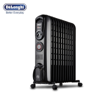 意大利德龙(DeLonghi) 12片式电油汀 V551220T 双层包裹 急速暖流 恒温定时 取暖器电暖器