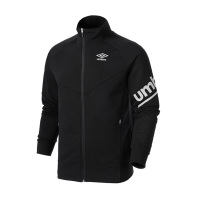 茵宝Umbro2017新款男装运动开衫卫衣外套上衣运动服黑色UO174AP2437-999
