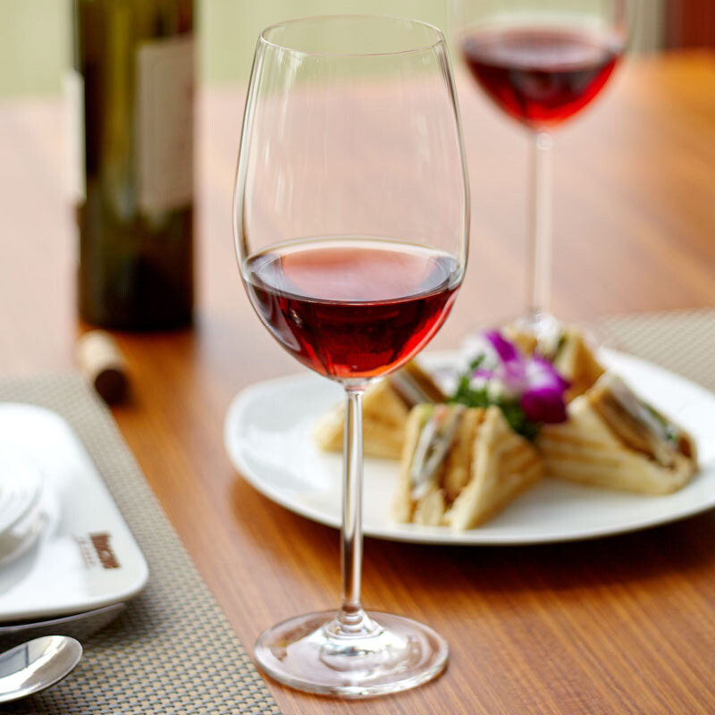维诺卡夫 Vinocave水晶红酒杯 葡萄高脚杯 酒架倒挂架酒具 情侣杯 香槟杯葡萄酒杯 407毫升2支/送葡萄架