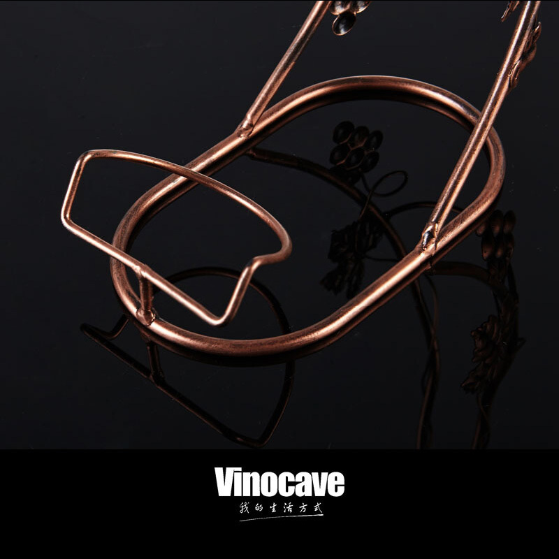 维诺卡夫 Vinocave水晶红酒杯 葡萄高脚杯 酒架倒挂架酒具 情侣杯 香槟杯葡萄酒杯 520毫升2支/送葡萄架