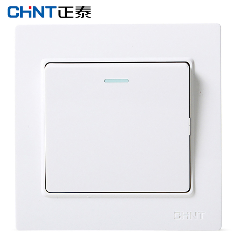 正泰CHNT开关面板单开单控墙壁电源开关雅白7L系列NEW7-L00100