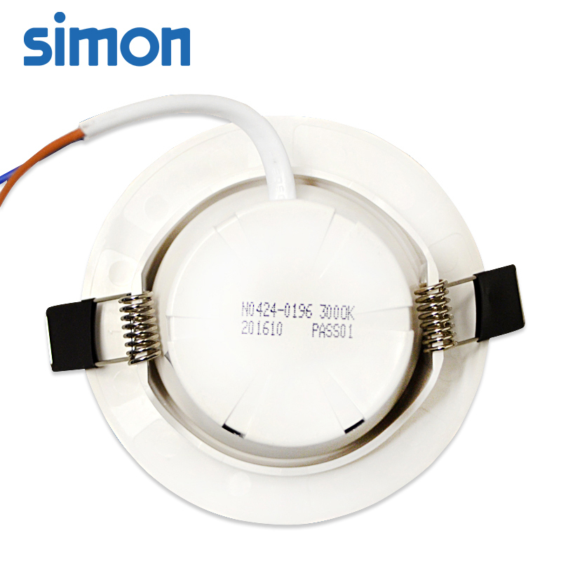 西蒙(simon)灯具照明 LED 天花灯射灯客厅吊顶简约现代暖光牛眼灯4W 3寸晶亮系列射灯白色