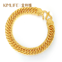 金利福珠宝 黄金手链男女款999足金手链大方坦克手链情侣手链 F001247