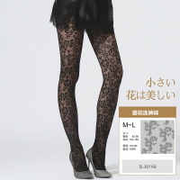 PHISOFA 超弹透气性感玫瑰提花连裤袜 EL30168