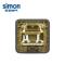 西蒙(simon)五孔铜色信息地插TD120F19