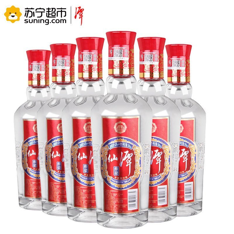 潭酒 仙潭原浆 浓香型白酒 500ml*6 整箱装