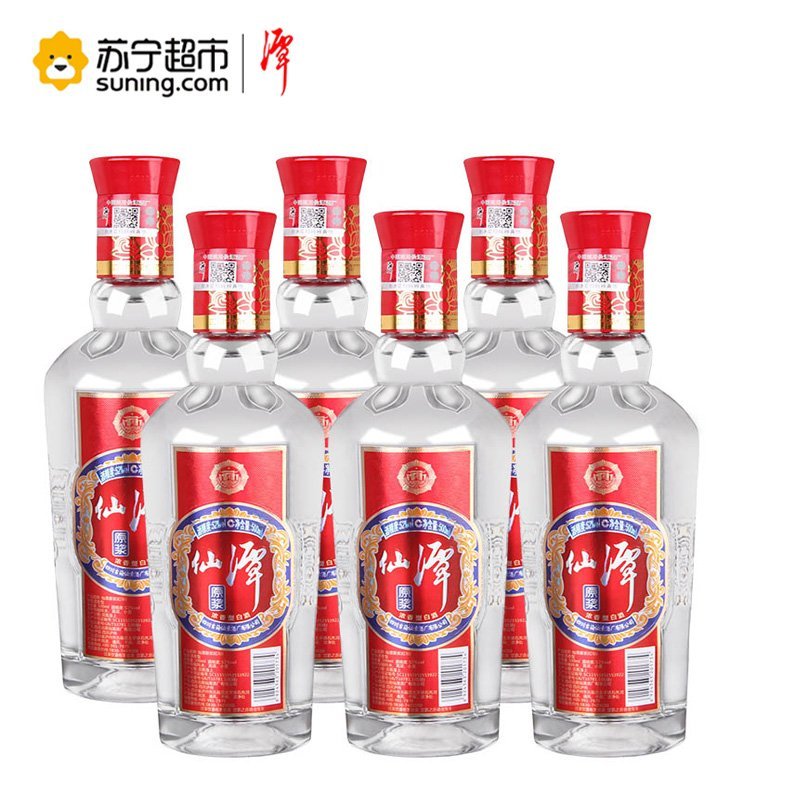潭酒 仙潭原浆 浓香型白酒 500ml*6 整箱装