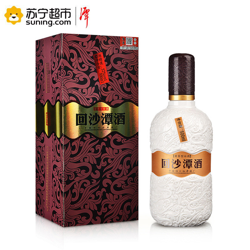 潭酒 回沙潭酒 52度 酱香型白酒 500ml 单瓶装