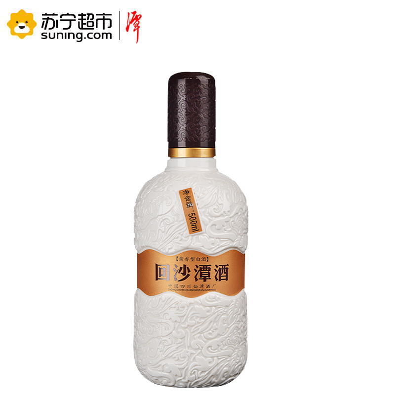 潭酒 回沙潭酒 52度 酱香型白酒 500ml 单瓶装