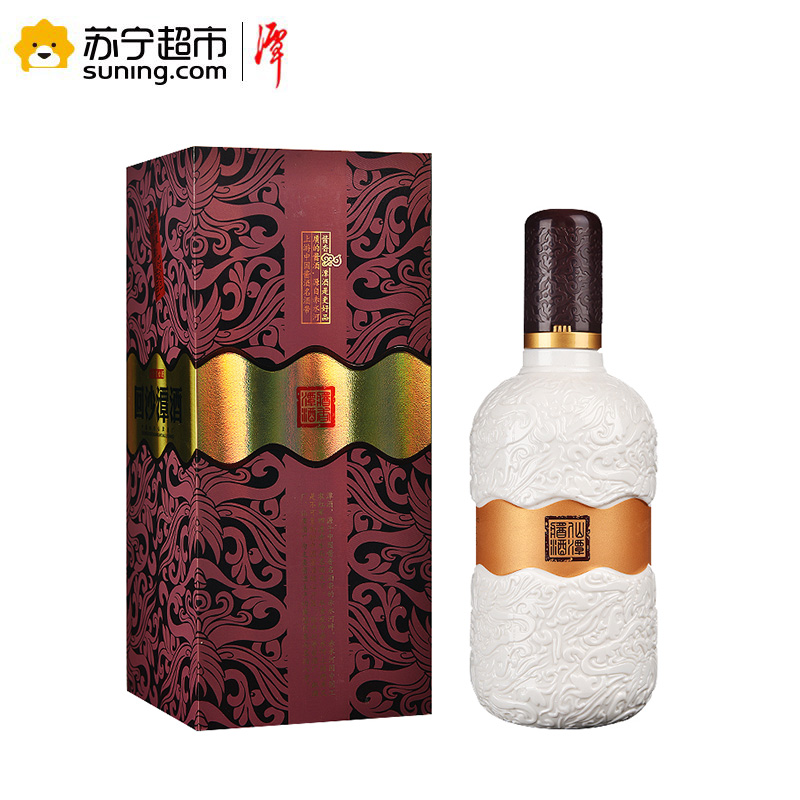 潭酒 回沙潭酒 52度 酱香型白酒 500ml 单瓶装