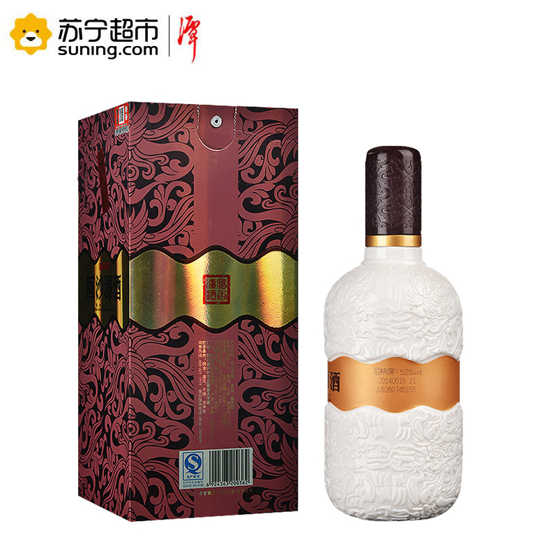潭酒 回沙潭酒 52度 酱香型白酒 500ml 单瓶装