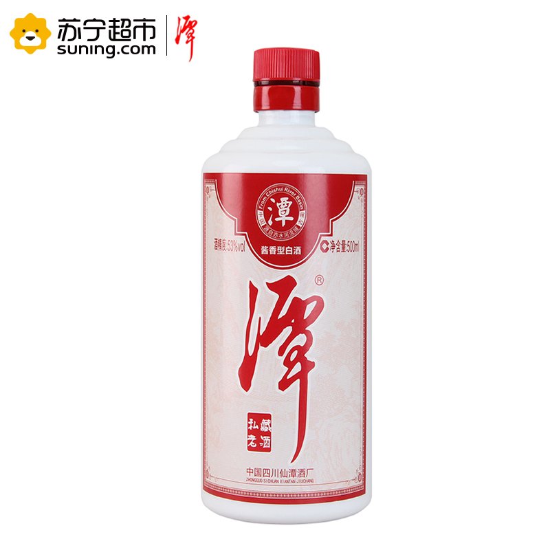 潭酒 私藏老酒 53度 酱香型白酒 500ml*4 整箱装