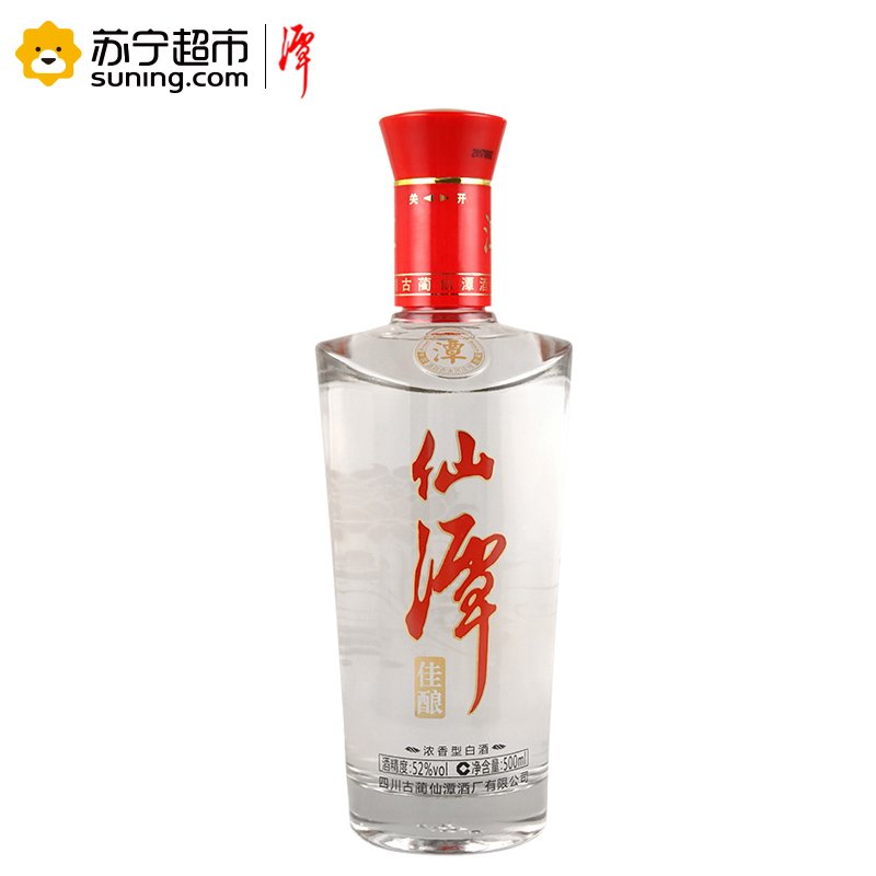 潭酒 仙潭佳酿 52度 浓香型白酒 500ml*6 整箱装