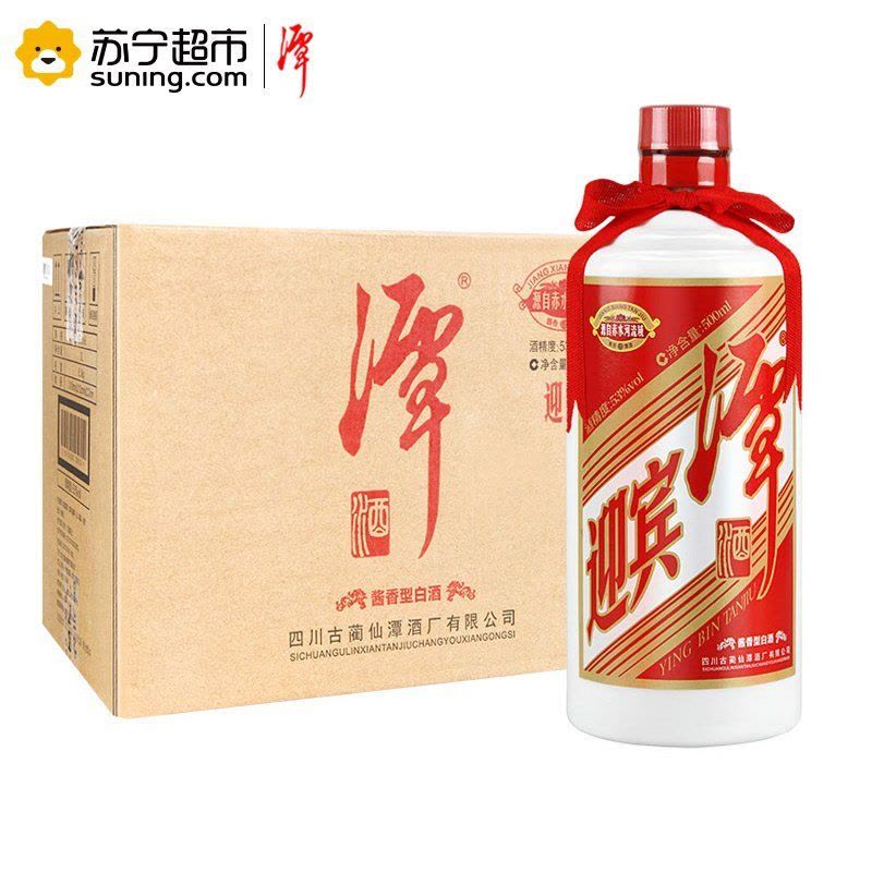 潭酒 迎宾潭 53度 酱香型白酒 500ml*6 整箱装图片