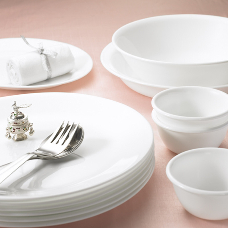 康宁(CORELLE)餐具套装15-N美国进口餐具套装组合 白色15件套