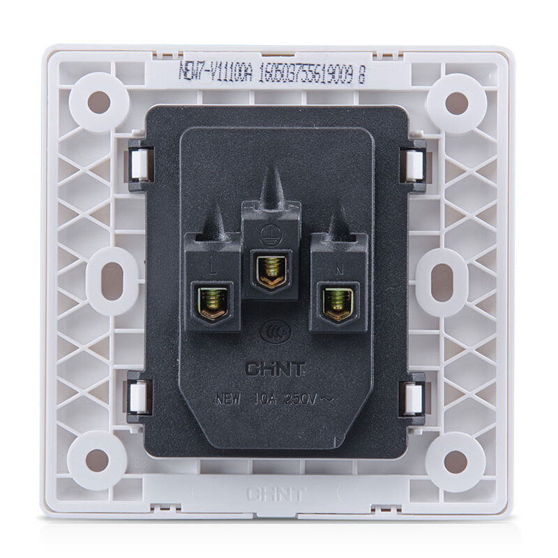 正泰CHNT 插座面板 五孔插座开关 墙壁电源插座 典雅白NEW7-V11100A