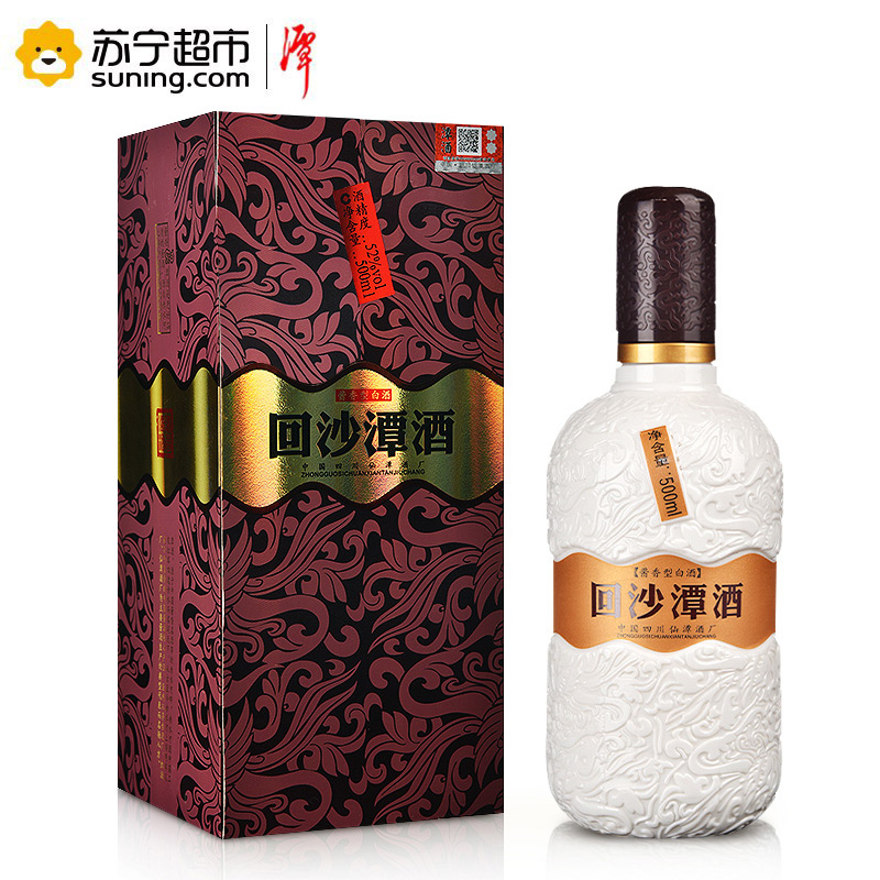 潭酒 回沙潭酒 52度 酱香型白酒 500ml*6 整箱装高清大图