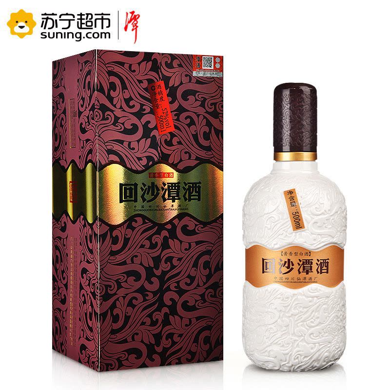 潭酒 回沙潭酒 52度 酱香型白酒 500ml*6 整箱装图片