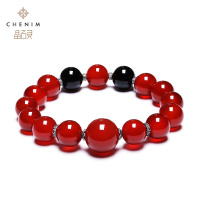 梦露的口红晶石灵彩宝天然巴西红玛瑙手链宝石手珠手串饰品礼物_2