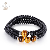 chenim晶石灵彩宝黑玛瑙两用链情定三生时尚彩色宝石手链饰品_1