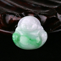 梦·梵雅 金枝玉叶天然A货翡翠冰糯种吊坠缅甸翡翠玉叶子吊坠挂件