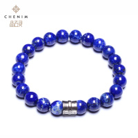 chenim晶石灵彩宝青金石手珠手链男女情侣款彩色宝石饰品_1