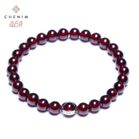 chenim晶石灵彩宝石榴石手珠手链女款彩色宝石饰品_1
