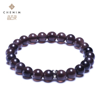 chenim晶石灵彩宝冰种黑曜石黑曜岩憧憬手珠彩色宝石手链手串饰品_1
