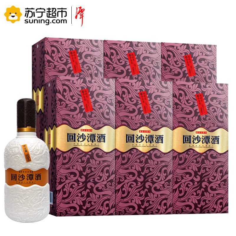 潭酒 回沙潭酒 38度 酱香型白酒 500ml*6 整箱装