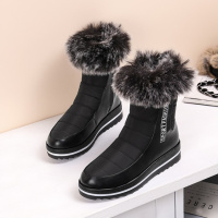 格瑞迪欧2017新品女靴兔毛装饰厚底女鞋防滑保暖女士短靴HX-96