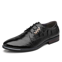 红蜻蜓商务正装男鞋秋季新款男士系带皮鞋真皮透气英伦商务皮鞋子