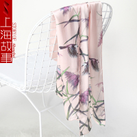 上海故事国色天香喷绘长巾