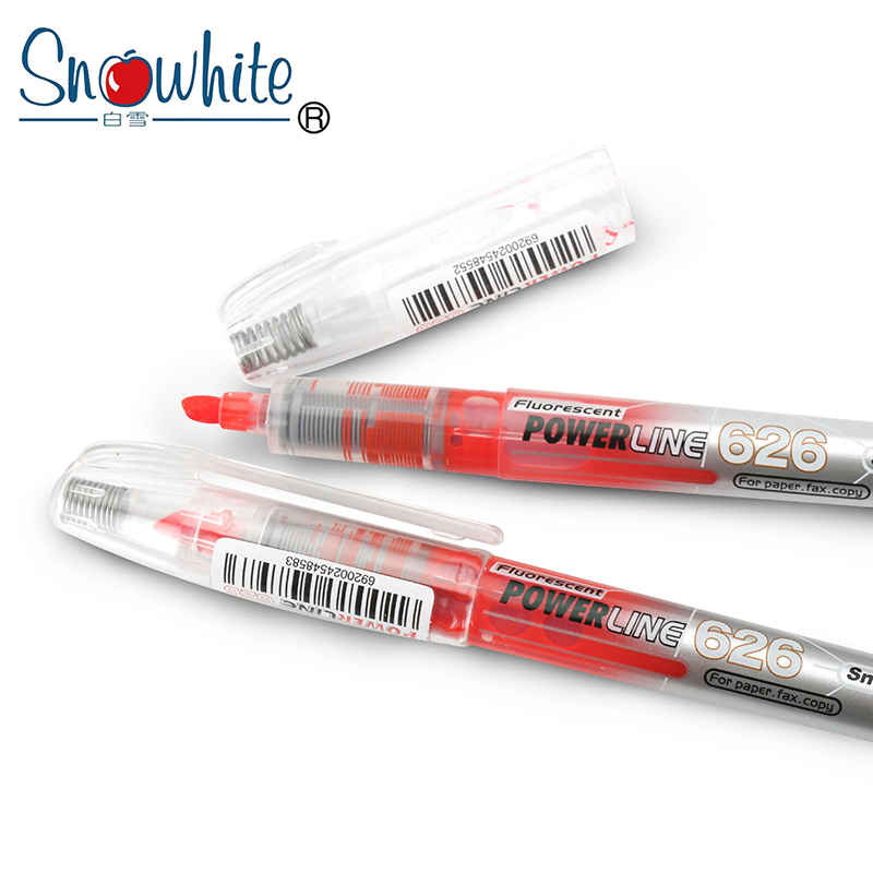 白雪(Snowhite)橙色/红色/黄色 荧光笔 PVP-626 (盒*12支)