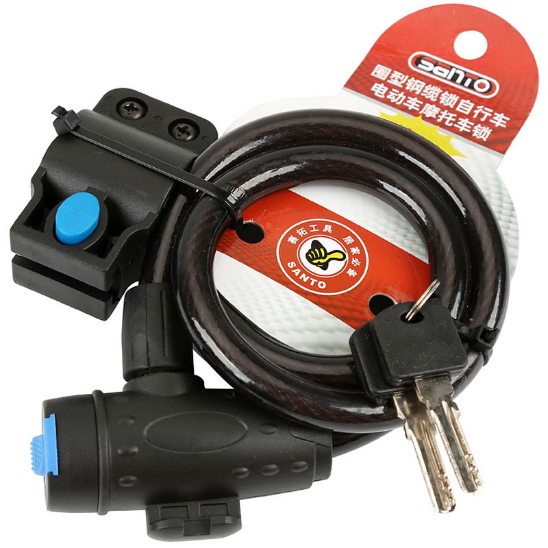 赛拓(SANTO) 0065 自行车锁 圈型钢缆锁 门锁 锁具