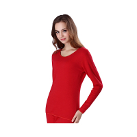 俞兆林加厚加绒保暖内衣 男女士保暖套装 秋衣秋裤 女款红色