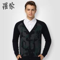 罗蒙男士毛衣加厚套头羊毛衫秋冬外套新款男装