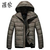 罗蒙羽绒服男士修身连帽外套上衣青春时尚羽绒衣冬季新款_1