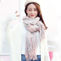 羚羊早安围巾女大规格保暖围巾女冬季韩版学生针织毛线围巾百搭