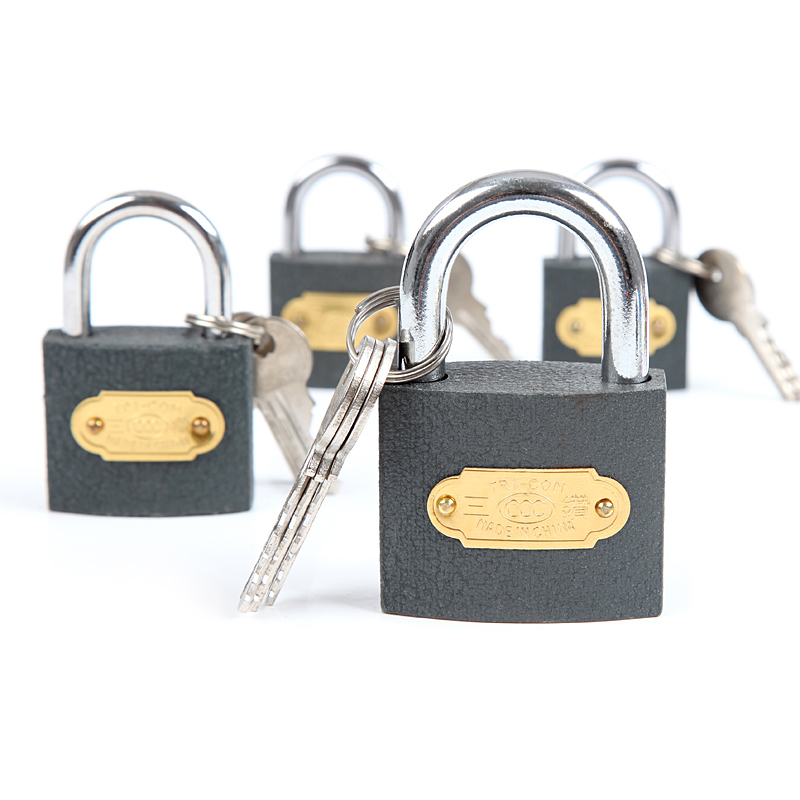 赛拓(SANTO) 0075 5CM铁挂锁 锁具铜锁芯 3把钥匙开启
