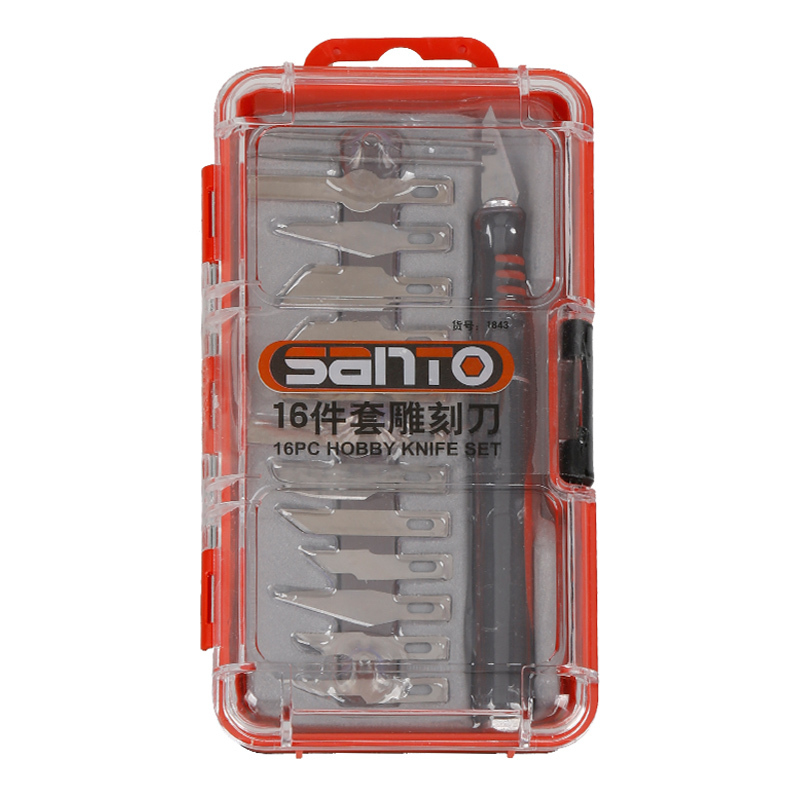 赛拓(SANTO)1843 多用途雕刻刀套装 模型刻刀 工艺雕刻 美术工具 美工刀 壁纸墙纸贴膜刀
