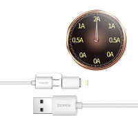 罗马仕(ROMOSS)CB20 白色Lightning/Micro-usb二合一快充数据线 安卓苹果iPhone8x/7