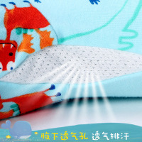 米乐鱼 婴幼儿3段分腿带脚套睡袋 春秋纯棉防踢被可拆袖 6个月-6岁宝宝(森林守护者)