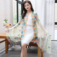 上海故事雪纺印花超大丝巾