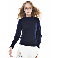 FHR005ZQ优雅舒适半高领套头长袖纯羊毛衫