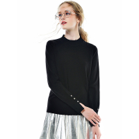 FHR005HE优雅舒适半高领套头长袖纯羊毛衫