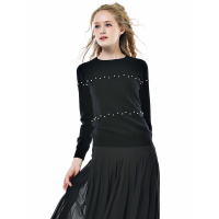 FWO133HE圆领嵌珠时尚休闲羊绒衫