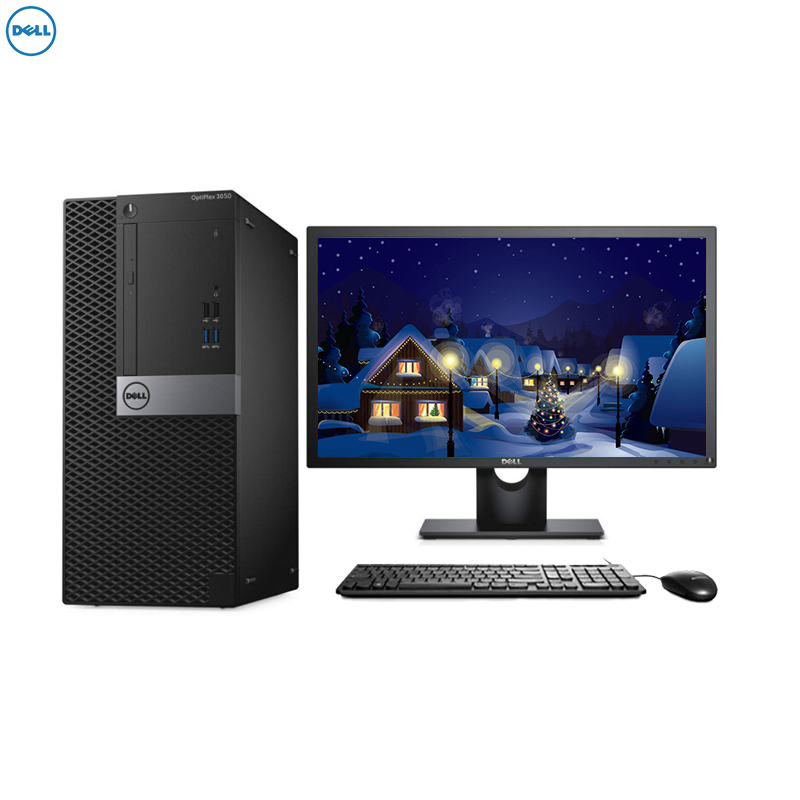 戴尔(DELL)商用Optiplex3050MT台式电脑 23.8英寸屏(i3-7100 4G 1T 刻录 2G独显)商用办公 家用娱乐 性价比机 企业采购 学生用机高清大图