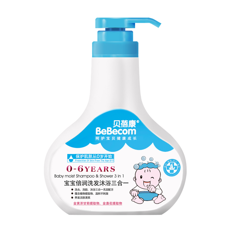 贝蓓康(BeBecom)宝宝倍润洗发沐浴三合一230ML